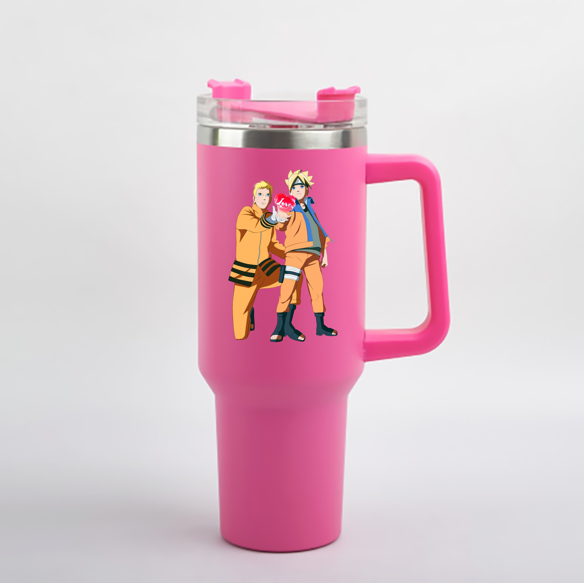 （画像用） NARUTO -ナルト- うずまき ボルト Uzumaki Boruto 1200mL車用タンブラー - クリスタルステッカー（プラスチックストロー付き）